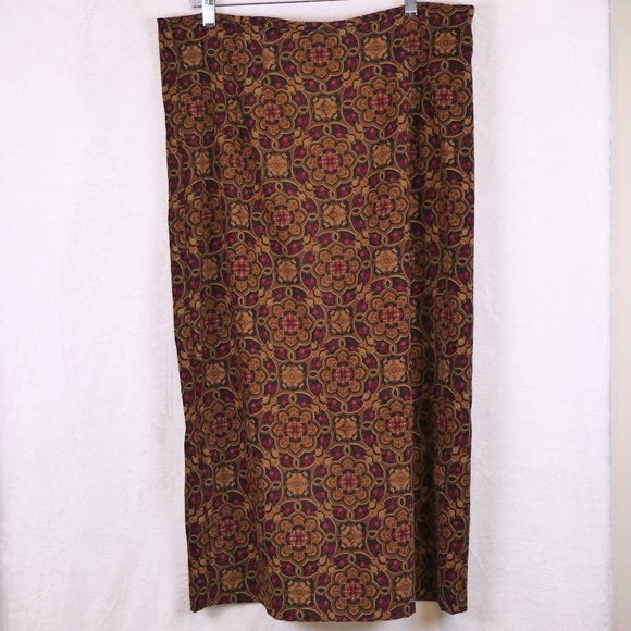 Christopher & Banks Women's Size 16 Elegant Print Stretch Skirt - Picture 2 of 7